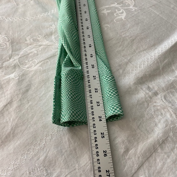 Vintage BVD Men's Peppermint Green Psychedelic Print Button Up LS Shirt Size 16 - Picture 12 of 13